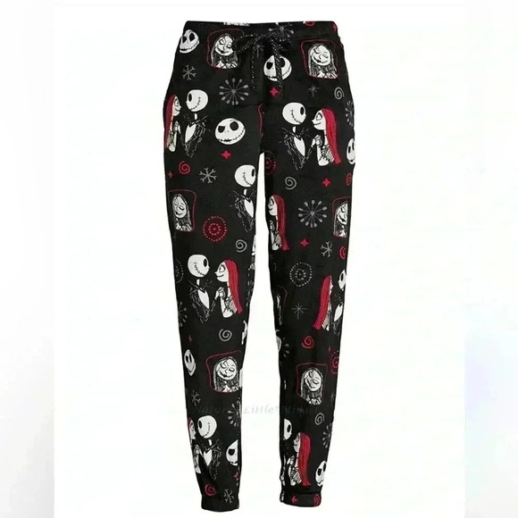 DISNEY The Nightmare Before Christmas Pajama Set pants, shirt Sz L 12-14 jogger - Picture 2 of 9